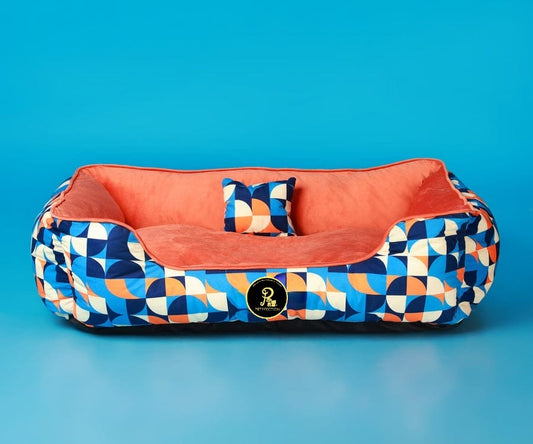 Petffection Geometric Comfort Designer Dog Bed