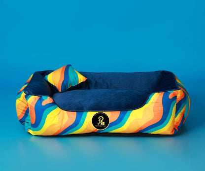 Petffection Candy Stripe Plush Dog Bed