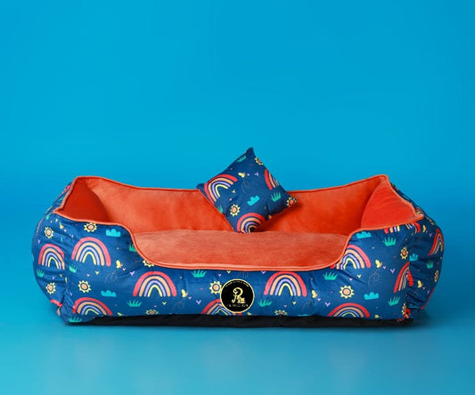 Petffection Rainbow Dreams Cozy Dog Bed