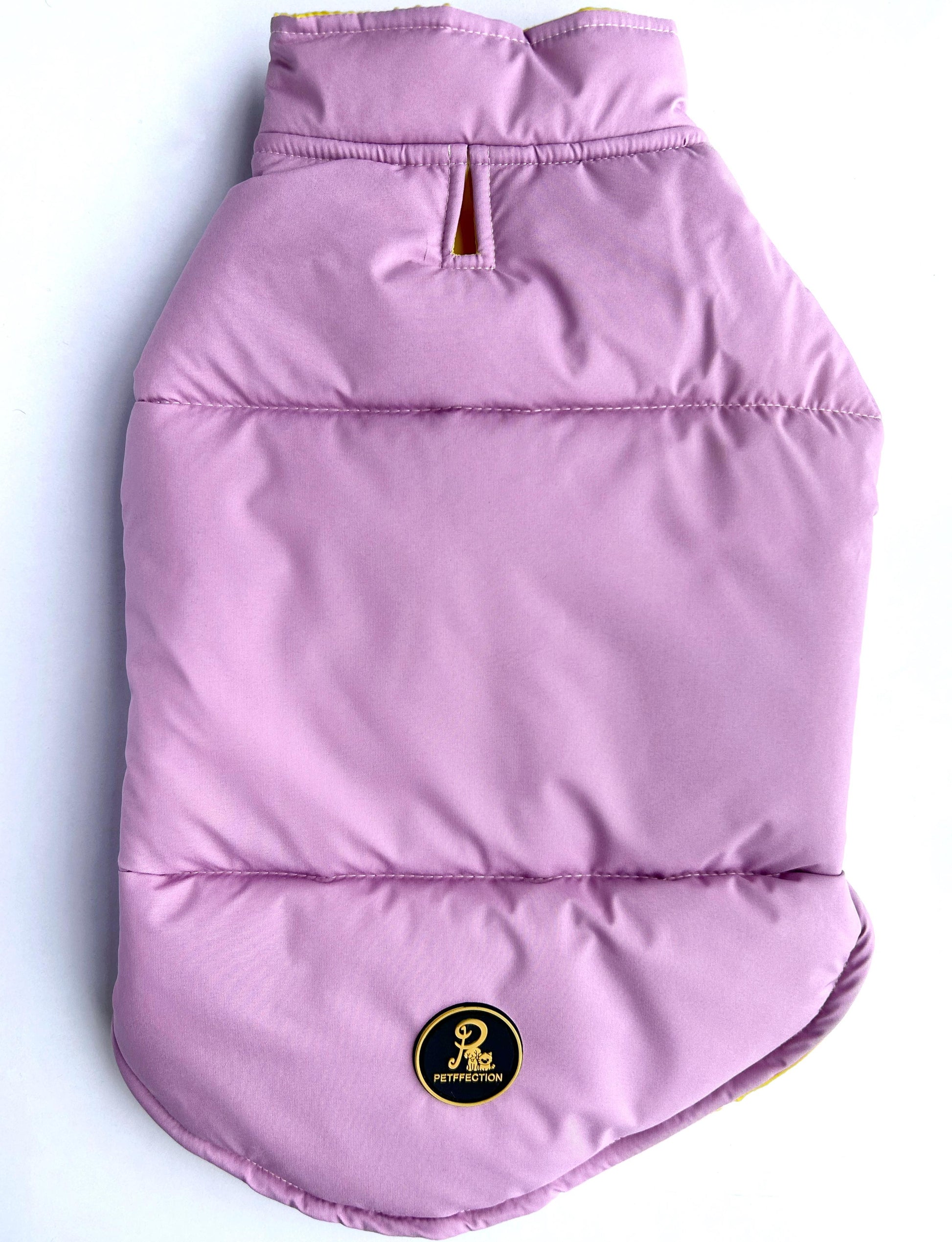 insulated lavender dog jacket for winter protection