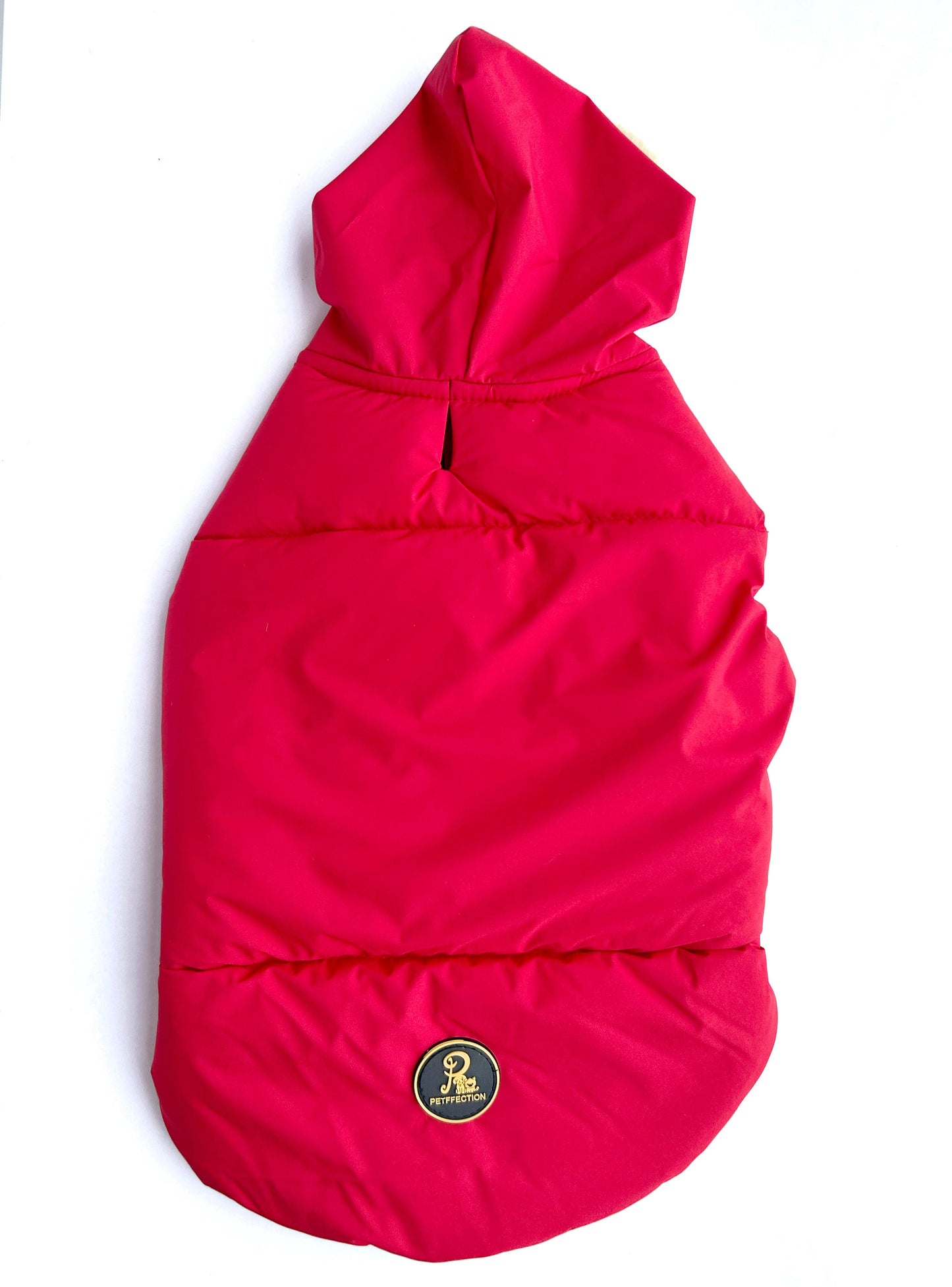 Petffection Waterproof Fur-Trimmed Hoodie Jacket(Red)